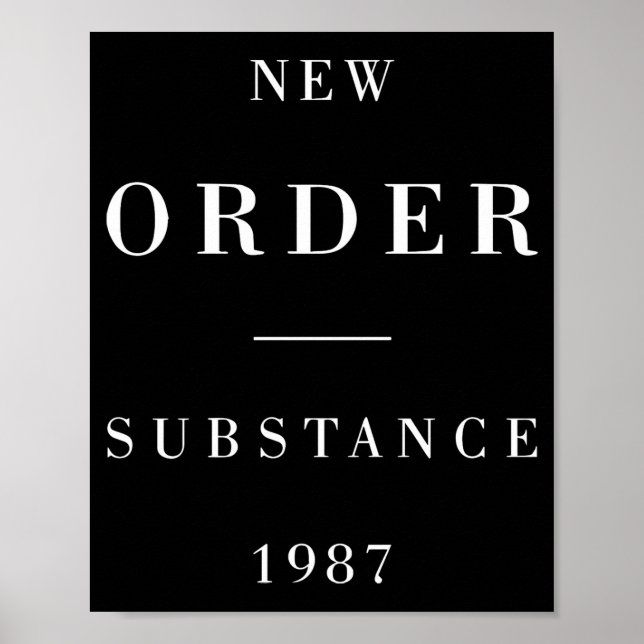 Poster New Order Substance Hoodie  (Frente)