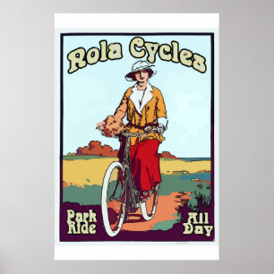 Poster New Orleans Bicycle Vintage Style NOLA Cycle