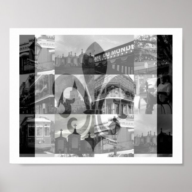 Pôster New Orleans Collage [Impressão] (Frente)