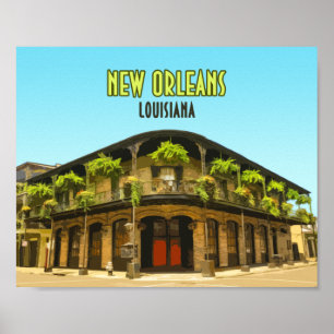 Poster New Orleans French Quarter Louisiana