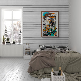 Poster New Orleans Jazz Man Abstrato Art