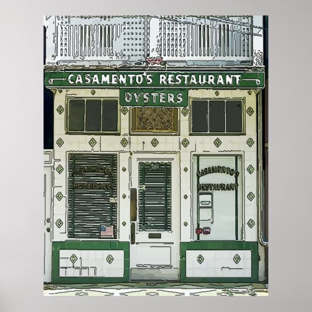 Poster New Orleans Magazine Street Café (Frente)