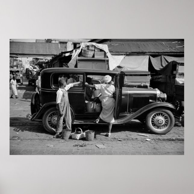 Pôster New Orleans Market, anos 30 (Frente)