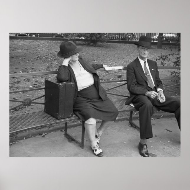 Pôster New Orleans Park Bench, anos 30 (Frente)