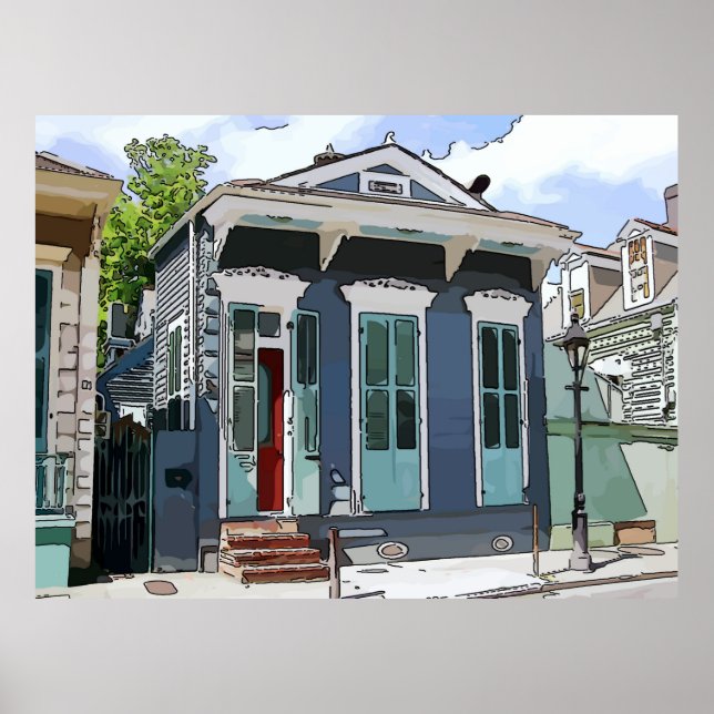 Poster New Orleans Shotgun House (Frente)