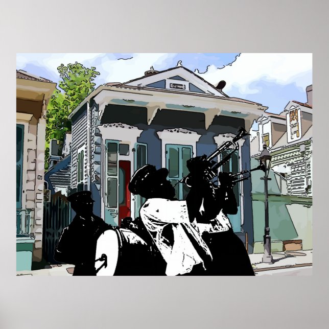 Pôster New Orleans Shotgun House e a Banda do Brass (Frente)