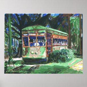 Pôster New Orleans Streetcar Painting