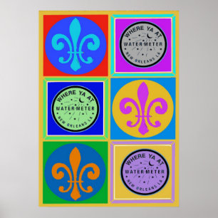 Pôster New Orleans Symbols