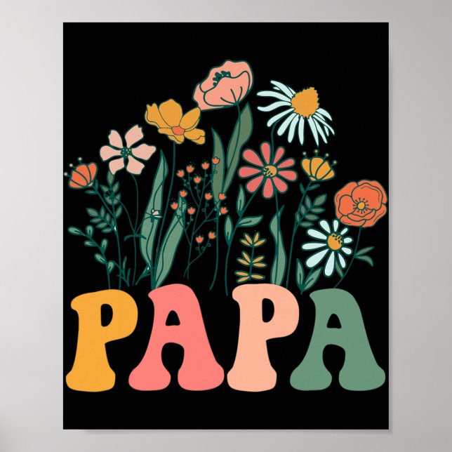 Poster New Papa Wildflower First Birthday &amp; Baby Show (Frente)