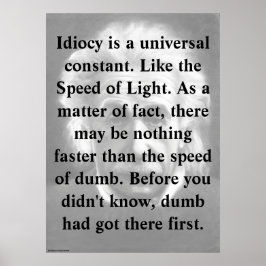 Poster New Revelations-Einstein, relativity, humor