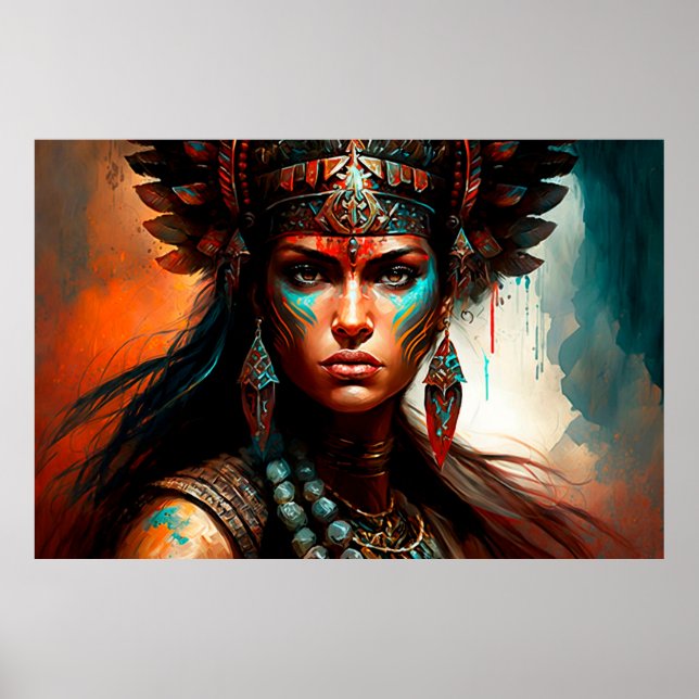 Poster New World Warrior Princess Portrait Oil (Frente)