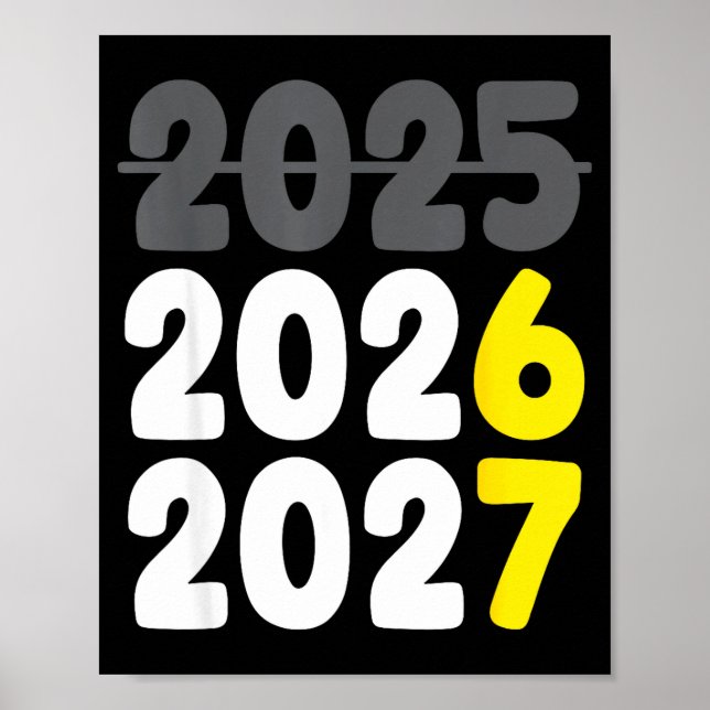 Poster New Year 2026 Funny Six Seven 67 Meme Gen Alpha Sl (Frente)