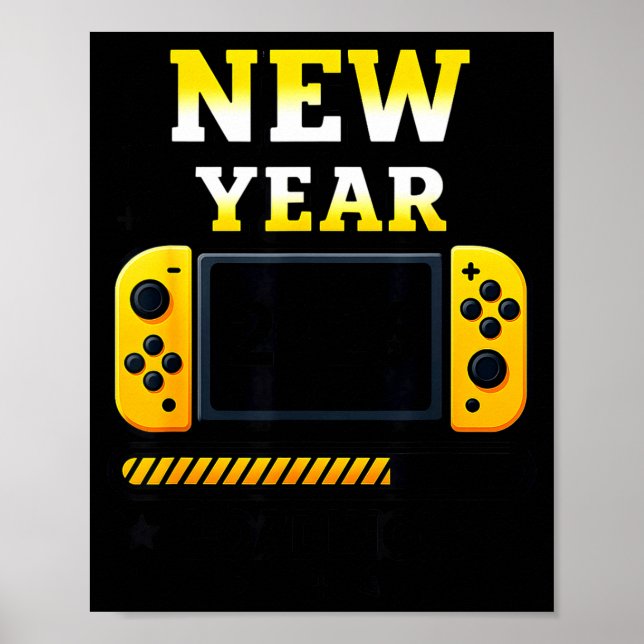 Poster New Year 2026 Loading Gaming Controller New Years  (Frente)