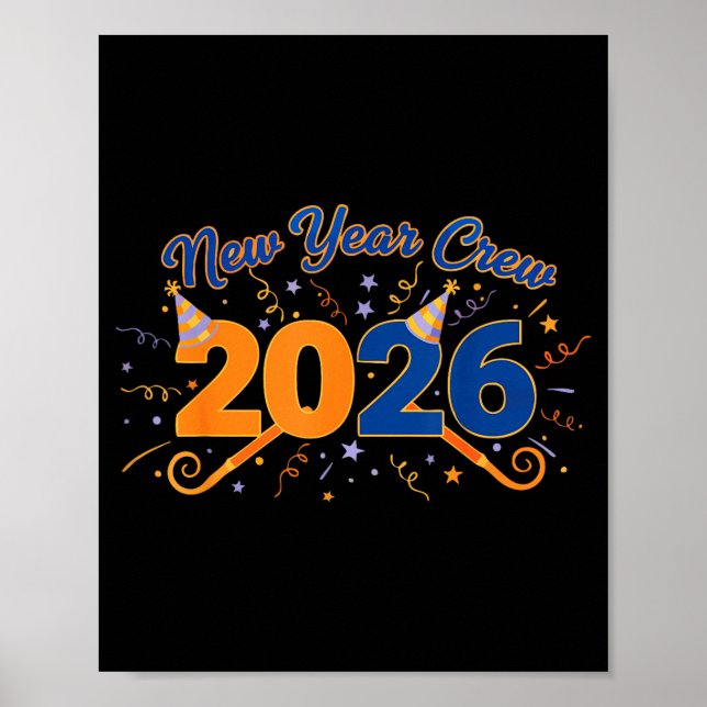 Poster New Year Crew 2026 Fireworks Celebration  (Frente)
