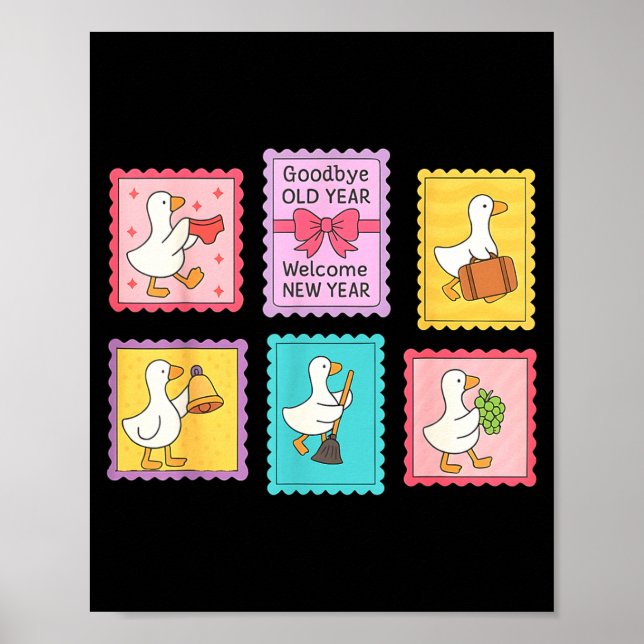 Poster New Year Matching Welcome New Year Midnight Funny  (Frente)