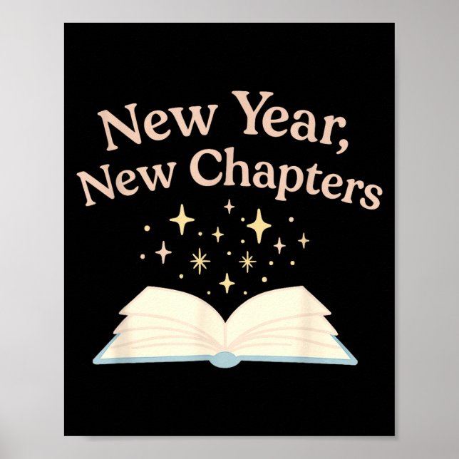 Poster New Year New Chapters Cozy Reading For Book Lovers (Frente)