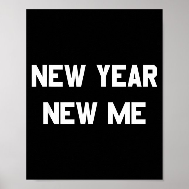 Poster New Year New Me Workout Goals  (Frente)