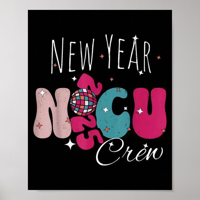 Poster New Year Nicu Nurse Crew Celebration Uni-adults -  (Frente)