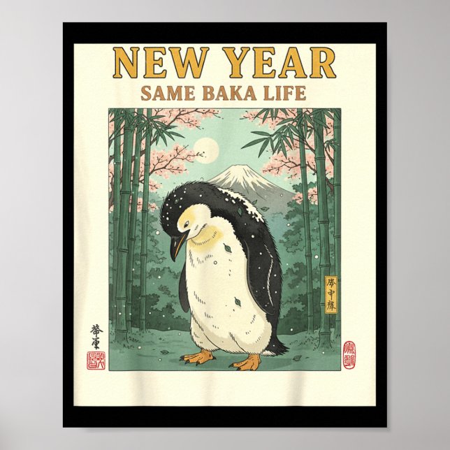 Poster New Year Same Baka Life Penguin New Year 2026 Reso (Frente)