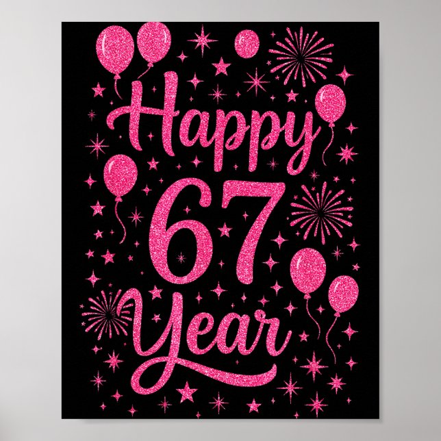 Poster New Year's Eve 2026 Happy 67 Year Gen Z Funny Meme (Frente)