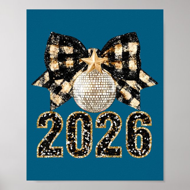 Poster New Years Eve Party Supplies 2026 Happy New Year F (Frente)