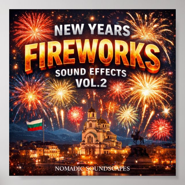 Poster New Years Fireworks Sound Effects  Album Cover (Frente)