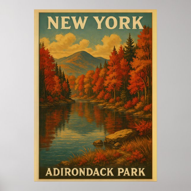 Poster New York Adirondack Park V01 (Frente)