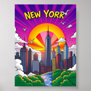 Poster New York Colorful
