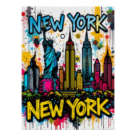 Pôster New York Dreams: Vibrant Urban Travel