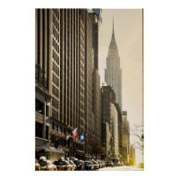 New York, E 42 Rua e Chrysler Building