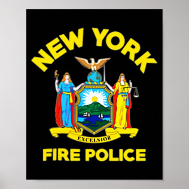 Poster New York Fire Lice Department Firefighters  (Frente)