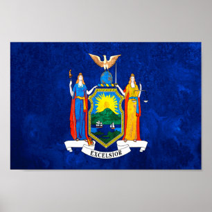Poster New York State Flag