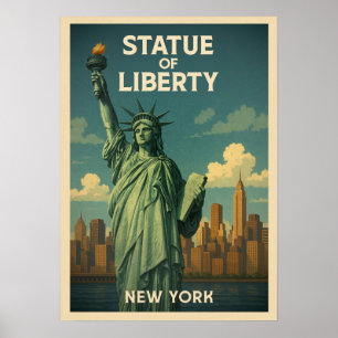 Poster New York Statue of Liberty V01