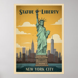 Poster New York Statue of Liberty V02
