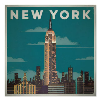 Pôster New York USA vintage
