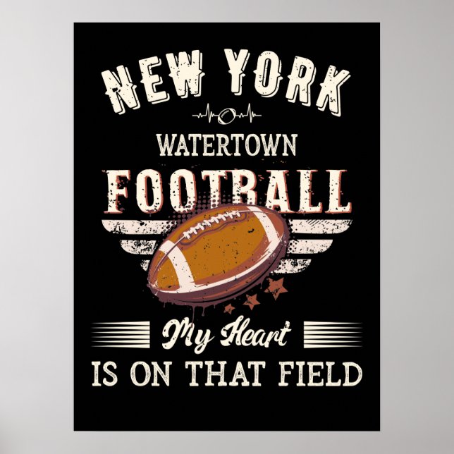 Poster New York Watertown American Futebol (Frente)