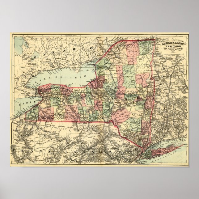 Poster New YorkPanoramic MapNew York (Frente)