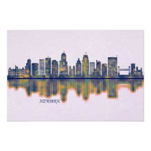 Pôster Newark Skyline