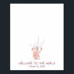 Poster Newborn Baby Fingerprint Guest Book<br><div class="desc">Leave an impression of a memorable day with a unique, and personal, way to record your guests! Interactive, creative and a beautiful keepsake to cherish for years to come! Unlike a boring guest book that sits on a table, collecting dust, this guestbook alternative is a work of art to hang...</div>