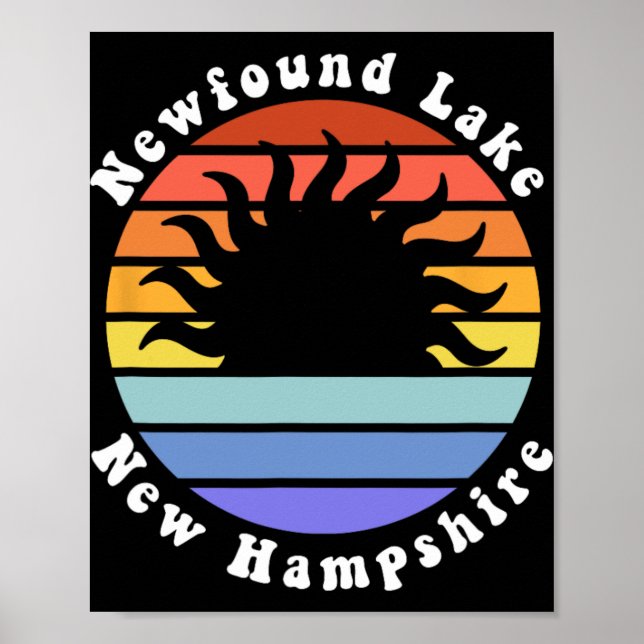 Poster Newfound Lake New Hampshire Sunrise Family Vacatio (Frente)