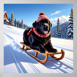 Poster Newfoundland Sled Ride