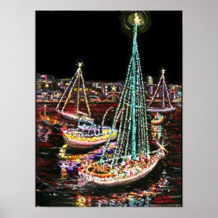 Poster Newport Beach Christmas Boat Parade