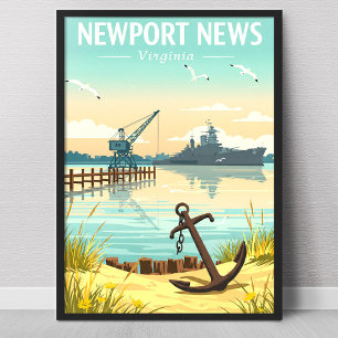 Poster Newport News Virgínia Antiga
