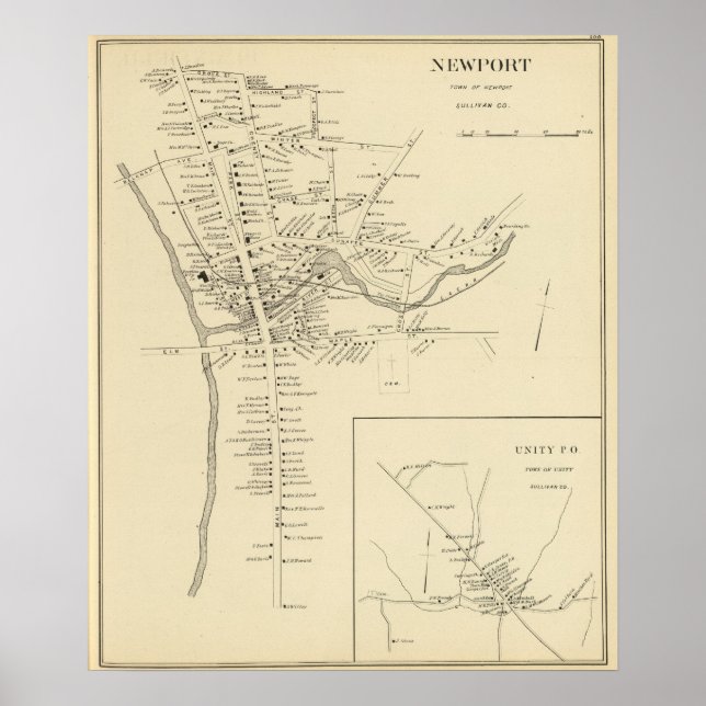 Pôster Newport, Sullivan Co (Frente)