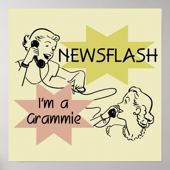 Poster Newsflash eu sou t-shirt e presentes de um Grammie (Frente)