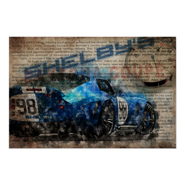 Pôster Newspaper Shelby Daytona Coupe (Frente)