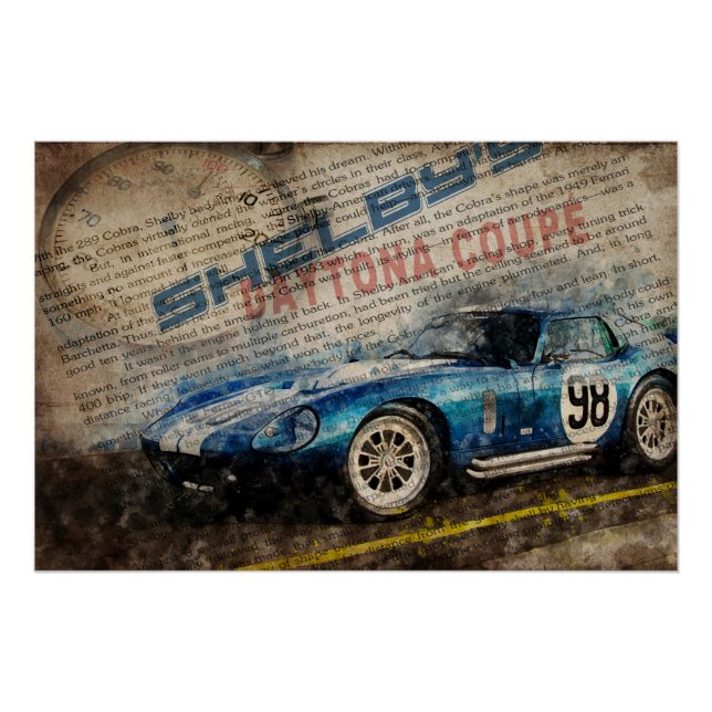 Pôster Newspaper Shelby Daytona Coupe 2 (Frente)