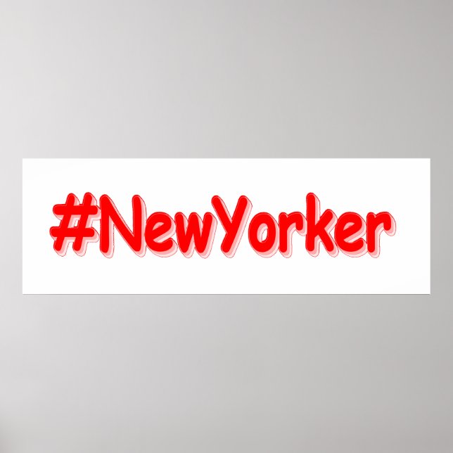 Poster "#NewYorker " Design bonito. Comprar Agora (Frente)