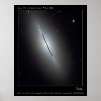 Pôster NGC5866-Edge-OnLenticularGalaxy-20