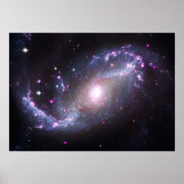 Poster NGC 1672 | Galáxia Espiral | Telescópios espaciais